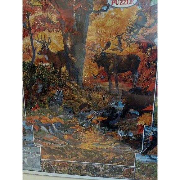 White Mountain Puzzles Friends of the Forest 1000 ExLarge Pc’s New SEALED 24x30 - Picture 3 of 7
